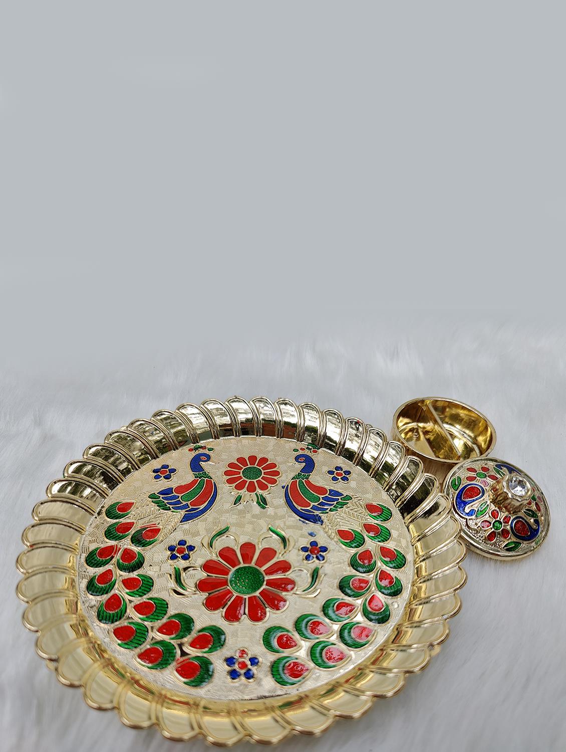 golden pooja thali set - 18528395 - Zoom Image - 2