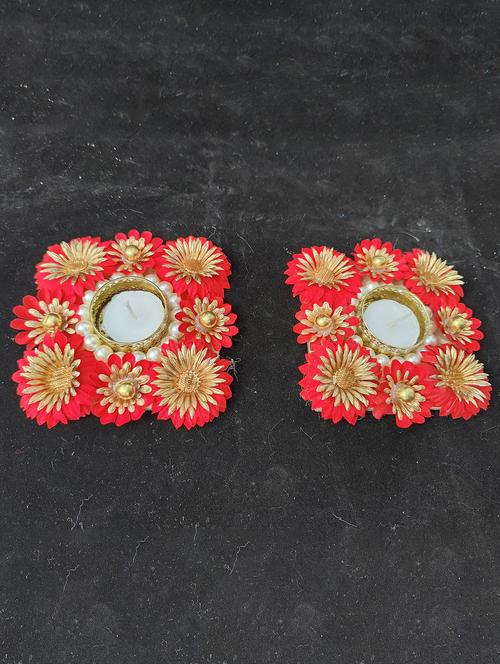 embellished diwali diya set - 18528402 - Standard Image - 1
