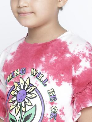 girls round neck tie & dye regular top - 18528453 - Standard Image - 5