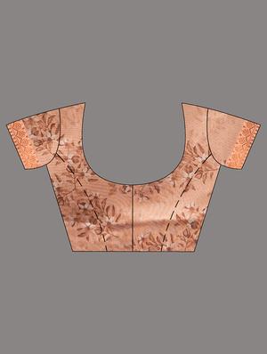 floral print zari work woven saree with blouse - 18528564 - Standard Image - 3