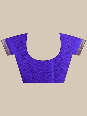 self design banarasi saree with blouse - 18528701 - Standard Image - 3