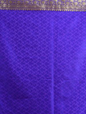self design banarasi saree with blouse - 18528701 - Standard Image - 4