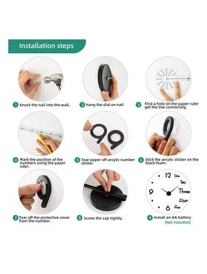 number count designer 3d acrylic diy frameless wall clock infinity home & office decoration - silver - 6052 - 18531232 - Standard Image - 4