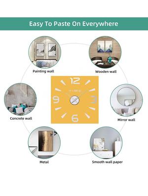 number count designer 3d acrylic diy frameless wall clock infinity home & office decoration - silver - 6052 - 18531232 - Standard Image - 5