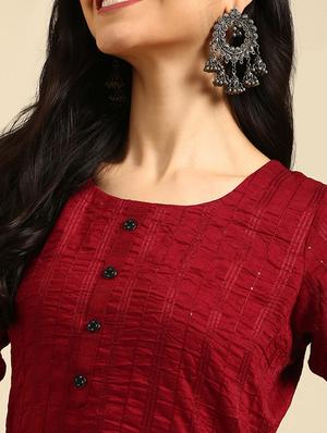 self design kurta pant set - 18532017 - Standard Image - 4