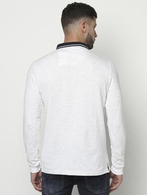 white chest print polo t-shirt - 18532171 - Standard Image - 3