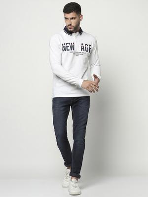 white chest print polo t-shirt - 18532171 - Standard Image - 4