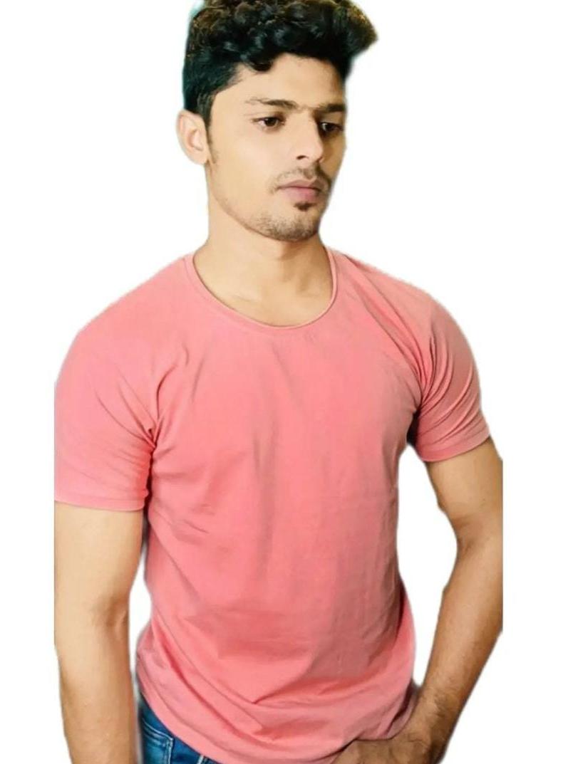 men's casual solid t-shirt - 18532419 - Zoom Image - 2