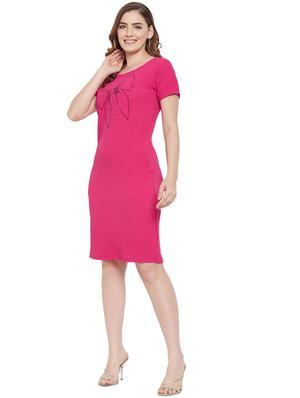 round neck embellished a-line dress - 18532987 - Standard Image - 2