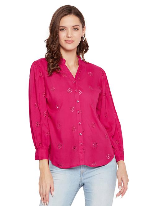 pink solid regular shirt - 18532992 - Standard Image - 1
