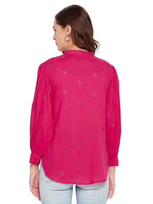 pink solid regular shirt - 18532992 - Standard Image - 3
