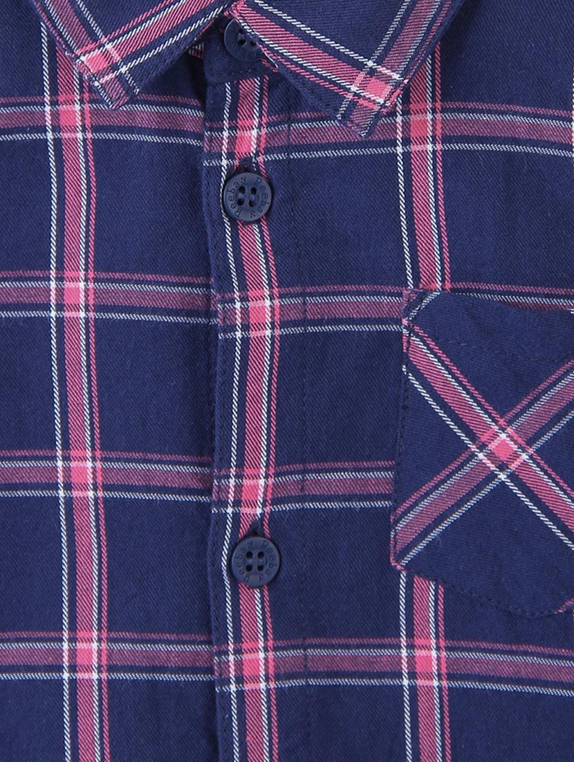 boys navy blue checkered shirt - 18533458 - Zoom Image - 3