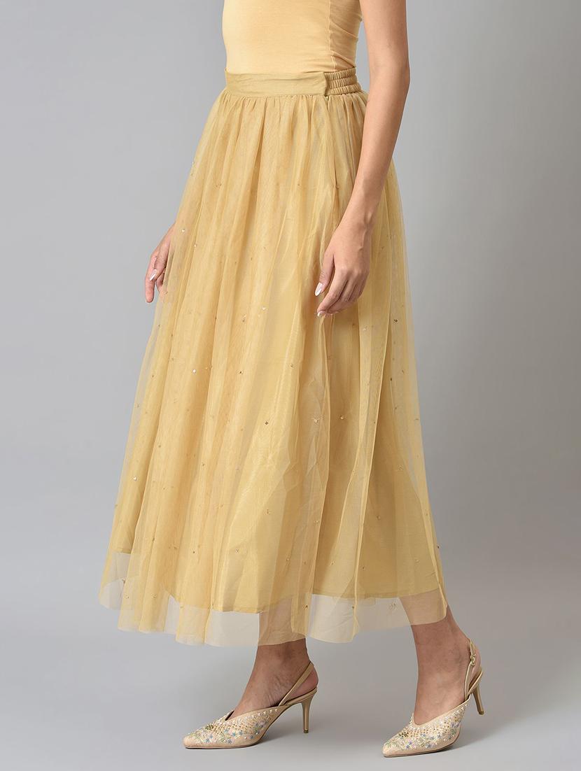 gold polyester fringe skirts - 18535374 - Zoom Image - 2