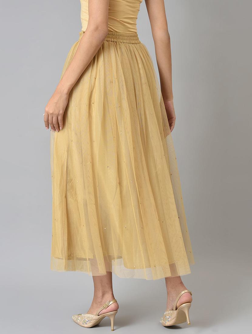 gold polyester fringe skirts - 18535374 - Zoom Image - 3