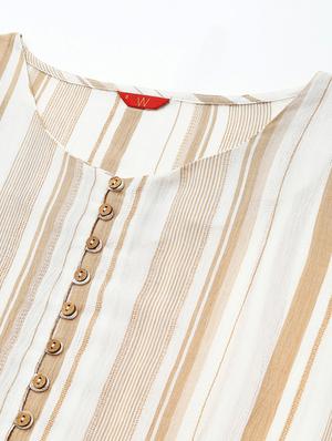 striped a-line dress - 18535683 - Standard Image - 6