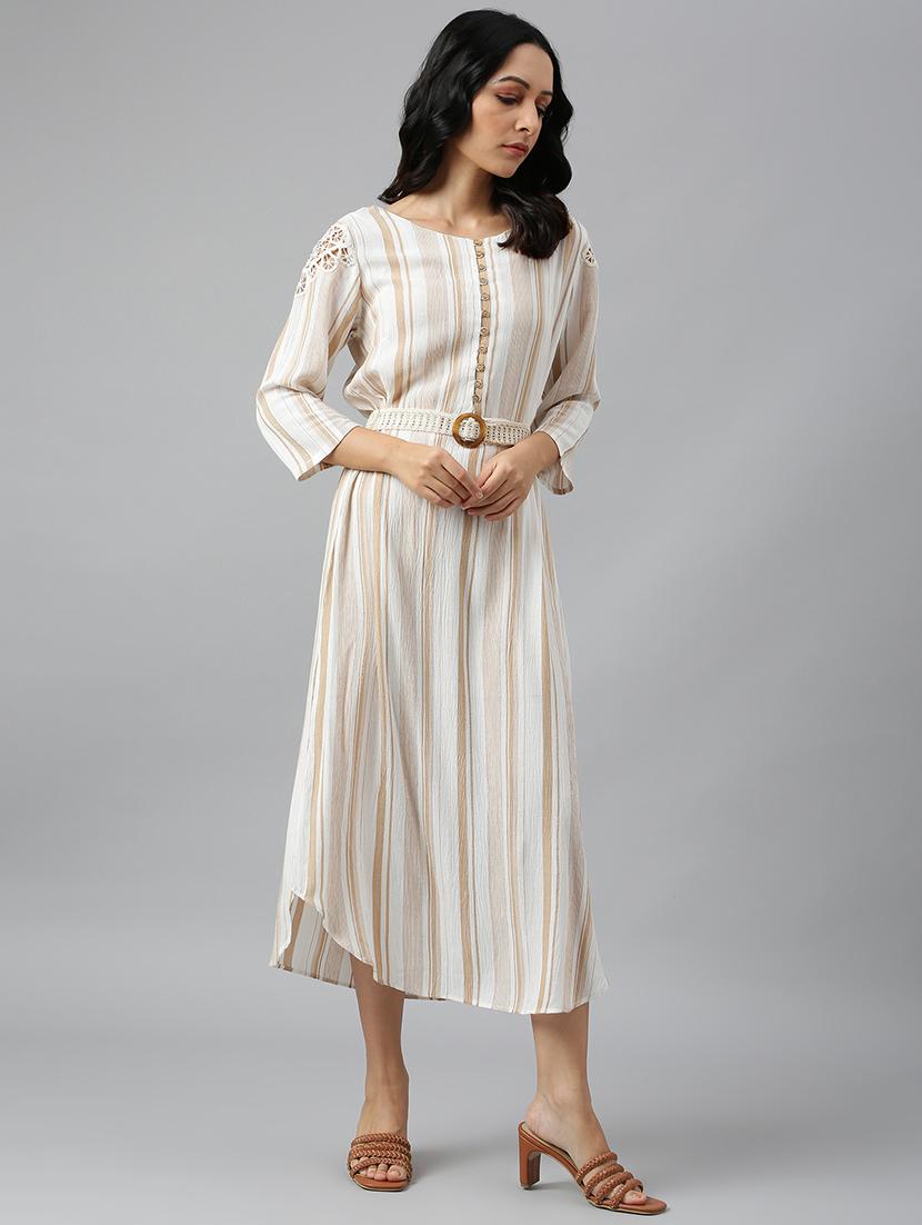 striped a-line dress - 18535683 - Zoom Image - 2