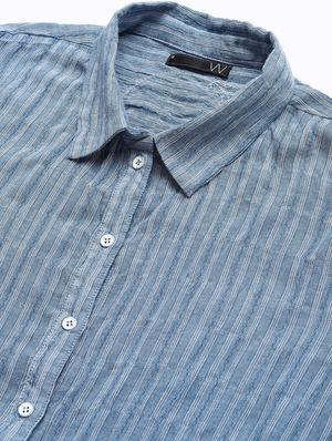 tie back striped regular shirt - 18535830 - Standard Image - 5
