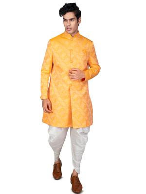self designed silk blend sherwani ethnic wear set - 18537601 - Standard Image - 2