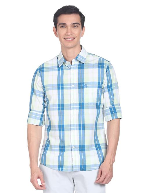 green checkered casual shirt - 18542989 - Standard Image - 1