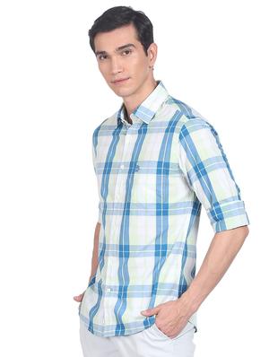 green checkered casual shirt - 18542989 - Standard Image - 3