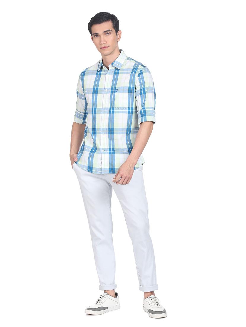 green checkered casual shirt - 18542989 - Zoom Image - 5