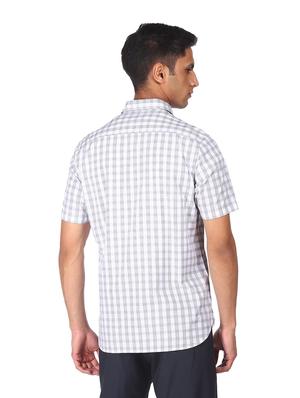 white checkered casual shirt - 18543685 - Standard Image - 3