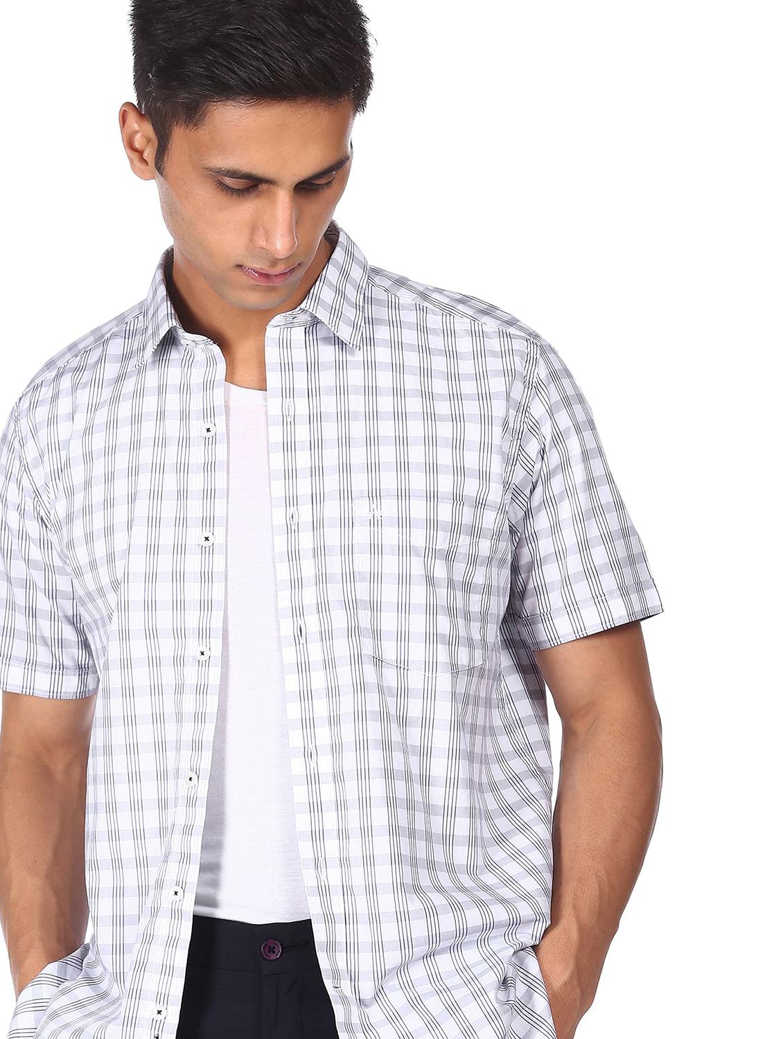 white checkered casual shirt - 18543685 - Zoom Image - 2