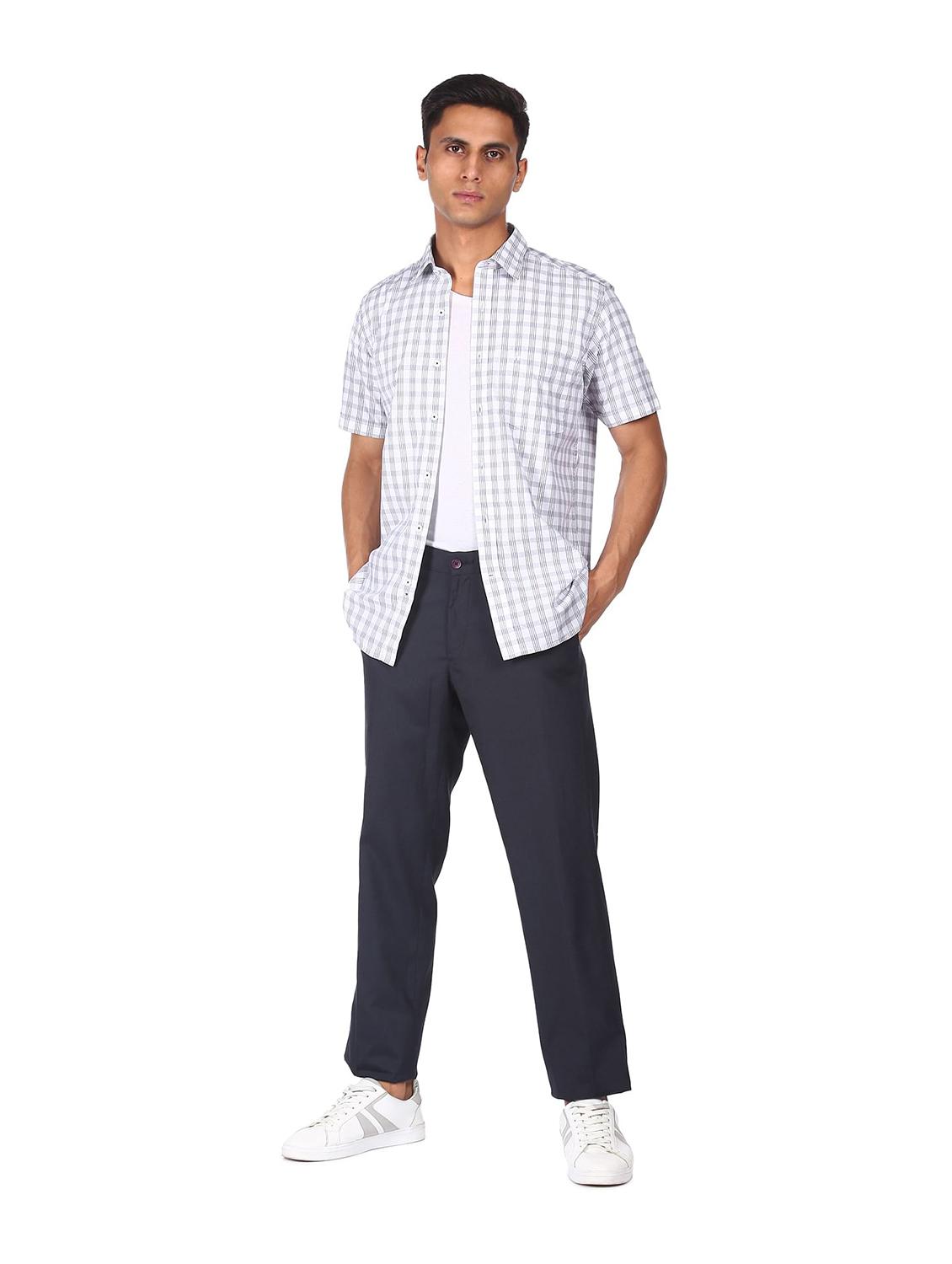 white checkered casual shirt - 18543685 - Zoom Image - 4