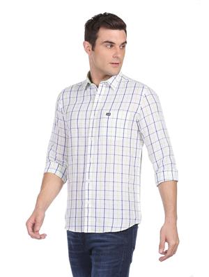 white checkered casual shirt - 18543833 - Standard Image - 2