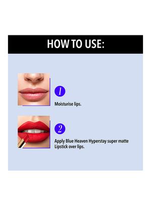 blue heaven hyperstay super matte lipstick, exotic red - 18546404 - Standard Image - 4