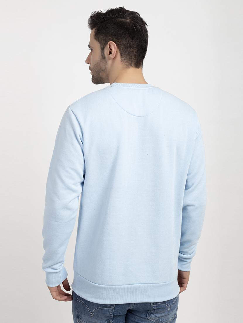 round neck solid sweatshirt - 18546820 - Zoom Image - 2