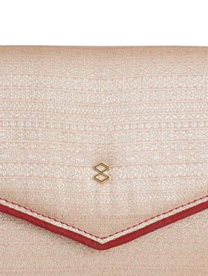gold printed envelope clutch - 18547149 - Standard Image - 4