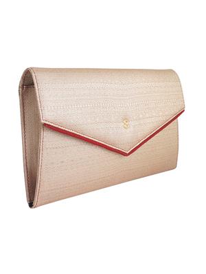 gold printed envelope clutch - 18547149 - Standard Image - 6