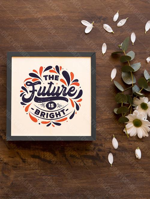wooden photo frame - 18552540 - Standard Image - 1