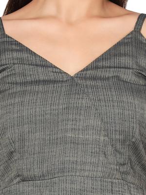 cami neck self design a-line dress - 18560035 - Standard Image - 5