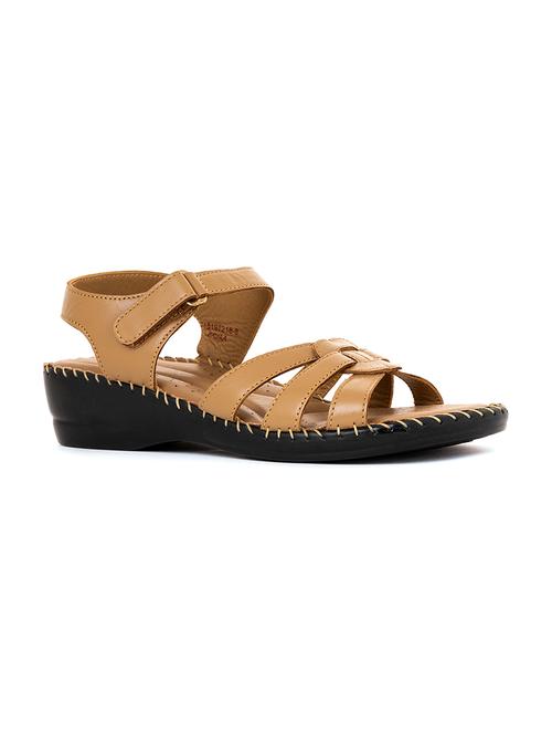 women beige back strap wedge - 18562275 - Very Small Image - 1