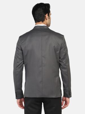grey single breasted formal blazer - 18564189 - Standard Image - 3