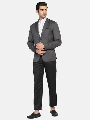 grey single breasted formal blazer - 18564189 - Standard Image - 4