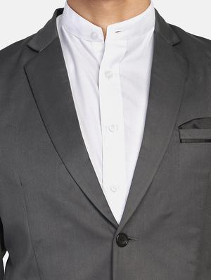 grey single breasted formal blazer - 18564189 - Standard Image - 5
