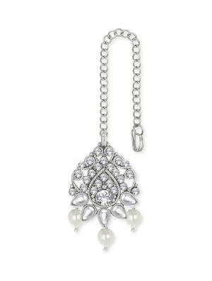 silver plated necklace earing set - 18566723 - Standard Image - 5