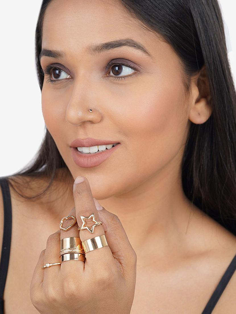 gold metal combo ring - 18568240 - Zoom Image - 2