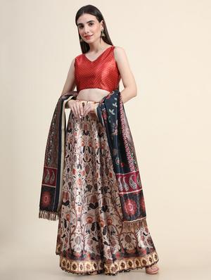 printed lehenga choli with dupatta - 18570600 - Standard Image - 3