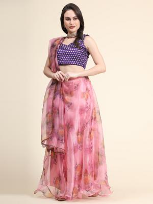 floral printed lehenga choli with dupatta - 18570722 - Standard Image - 4