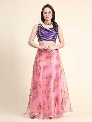 floral printed lehenga choli with dupatta - 18570722 - Standard Image - 5