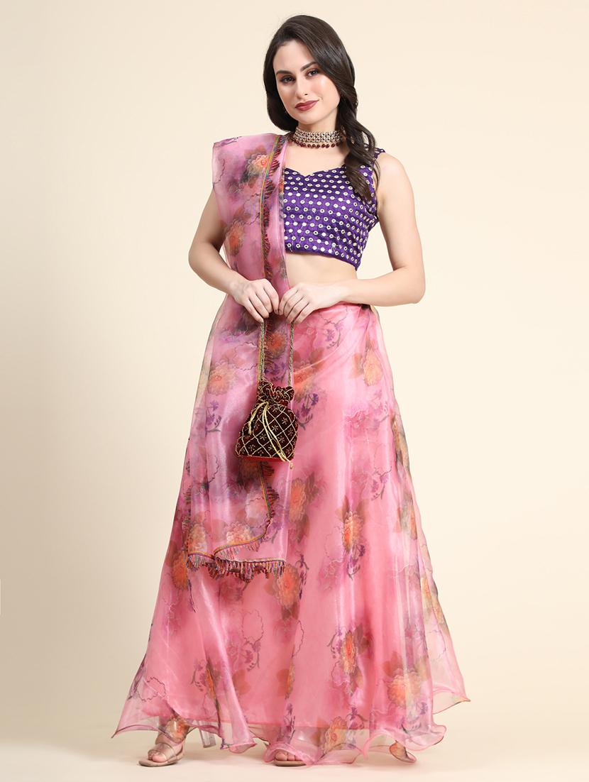 floral printed lehenga choli with dupatta - 18570722 - Zoom Image - 2