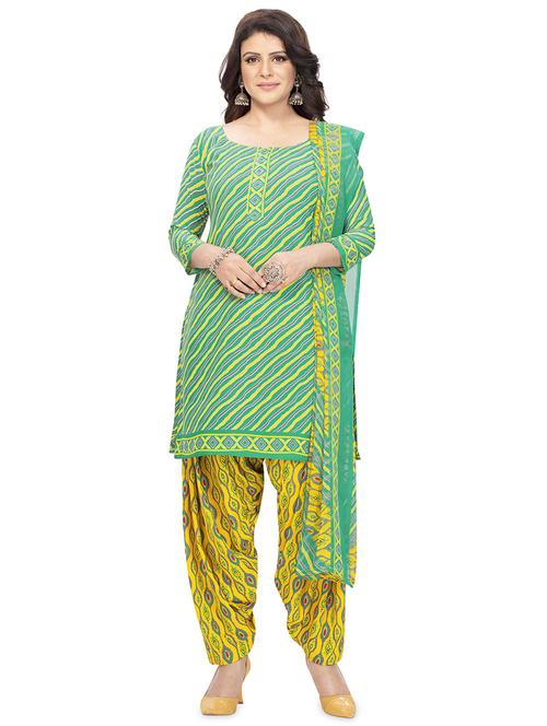 printed unstitched suit set - 18570915 - Standard Image - 1