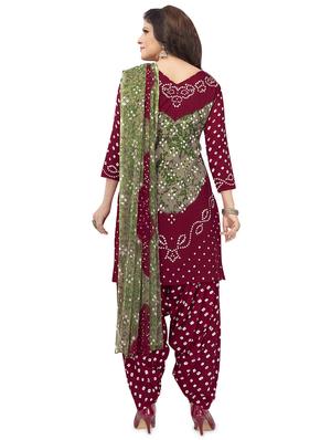 printed unstitched suit set - 18570916 - Standard Image - 3