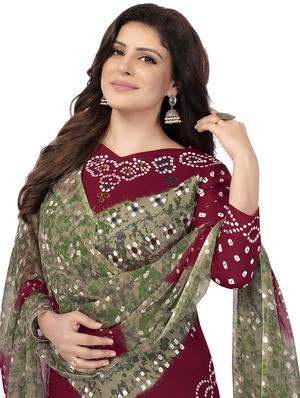 printed unstitched suit set - 18570916 - Standard Image - 4