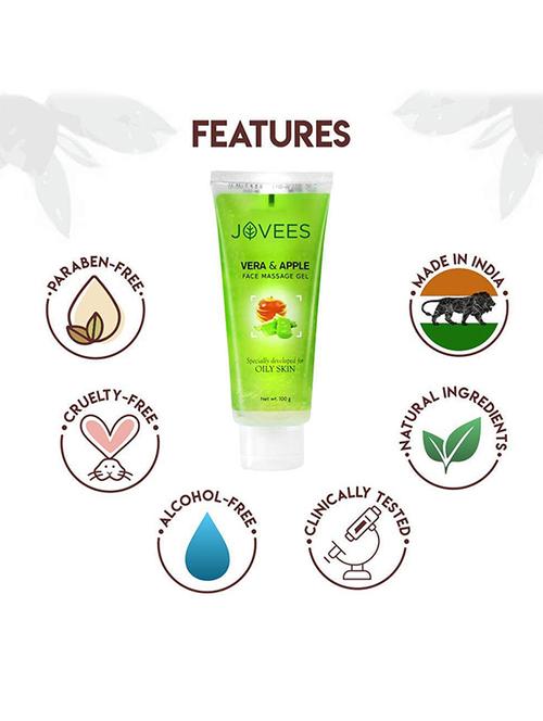 jovees vera & apple face massage gel 100g (pack of 2) - 18575332 - Standard Image - 1