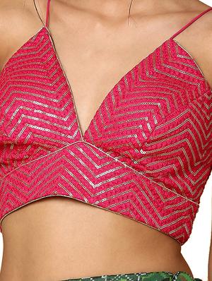 pink silk embroidered blouse - 18575662 - Standard Image - 5